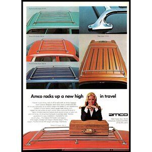 1974 Amco Accessories Datsun 510 Luggage Racks Vintage Print Ad Wall Art Photo